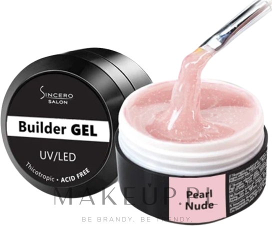 Żel do przedłużania paznokci z brokatem - Sincero Salon Builder Gel — Zdjęcie Pearl Nude