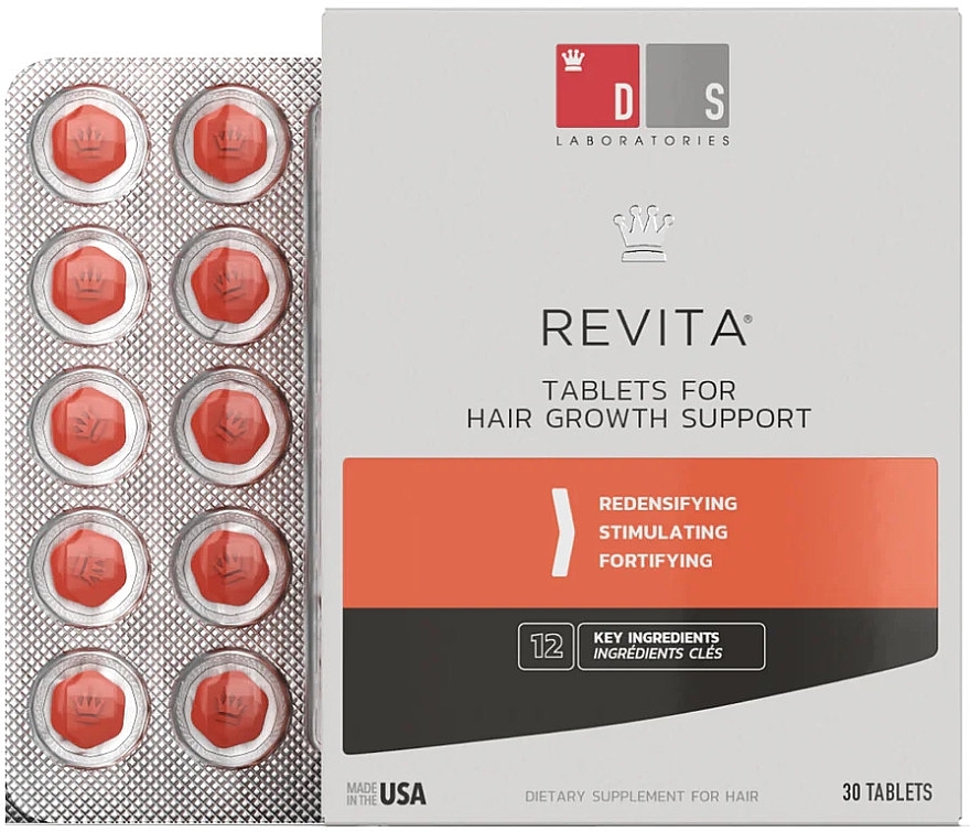 Tabletki wspomagające wzrost włosów - DS Laboratories Revita Tablets For Hair Growth Support — Zdjęcie N1