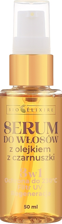 Serum do włosów z czarnuszką 3 w 1 - Bioelixire — Zdjęcie N1