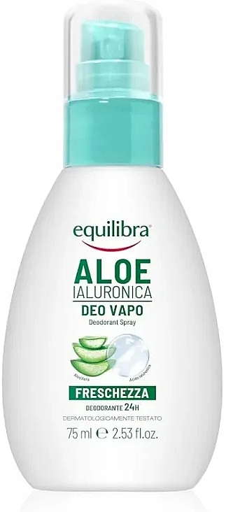Aloesowy dezodorant w sprayu - Equilibra Aloe Dezodorant Vapo — Zdjęcie N2