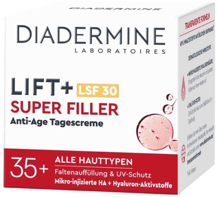 Krem do twarzy na dzień z ochroną SPF 30 - Diadermine Lift+ Super Filler Anti-Age SPF 30 Day Cream — Zdjęcie N1