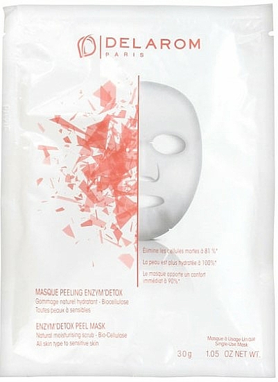 Peelingująca maska w płachcie do twarzy - Delarom Enzym'Detox Peel Mask — Zdjęcie N1