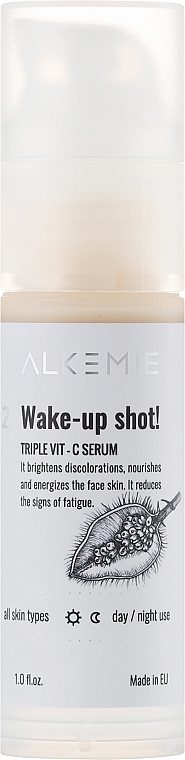 PREZENT! Serum z potrójną witaminą C do twarzy - Alkmie Wake-up shot Triple Vit-C Serum — Zdjęcie N2