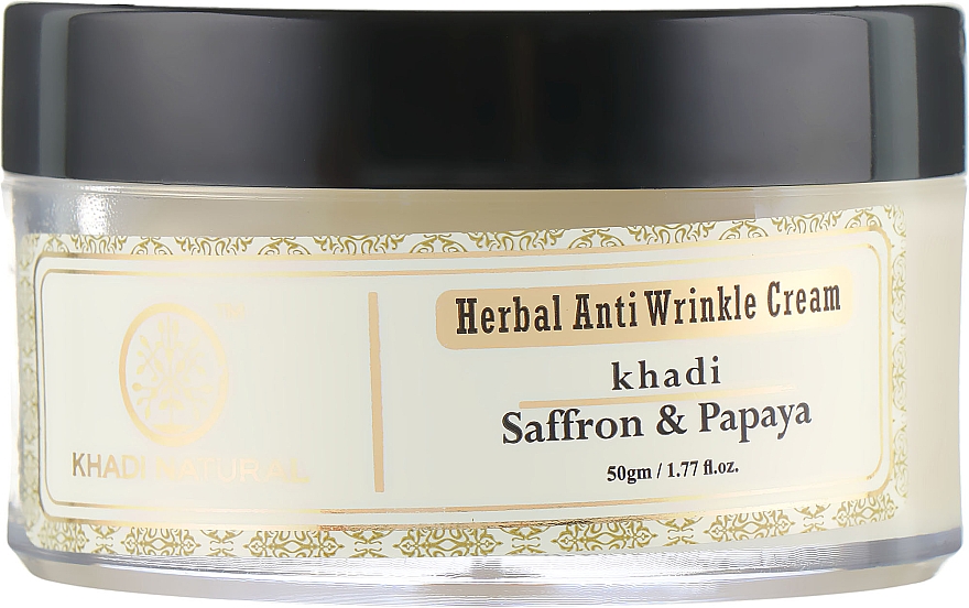 Krem przeciwstarzeniowy na zmarszczki i plamy starcze Szafran i papaja - Khadi Natural Saffron & Papaya Anti Wrinkle Cream — Zdjęcie N1