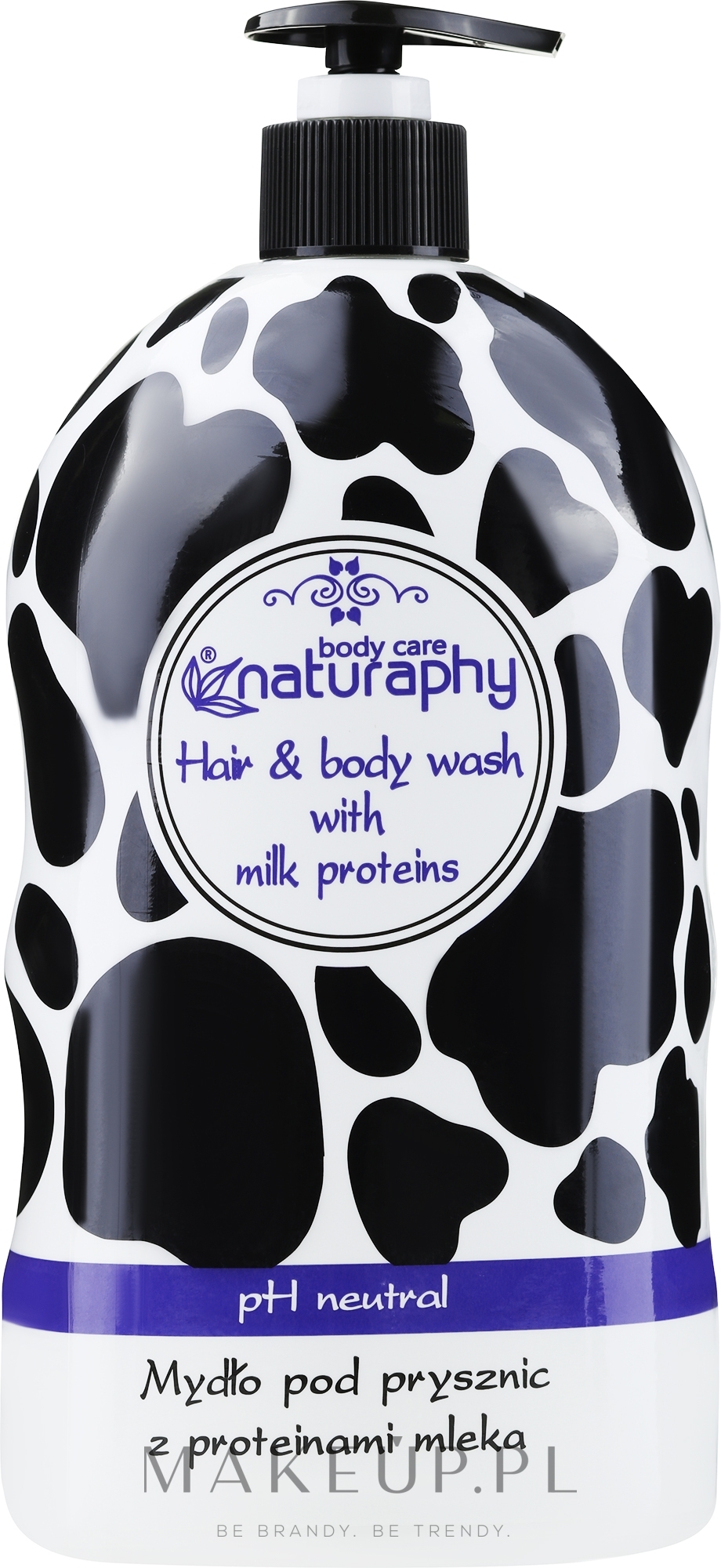 Mydło pod prysznic do włosów i ciała z proteinami mleka - Naturaphy — Zdjęcie 1000 ml