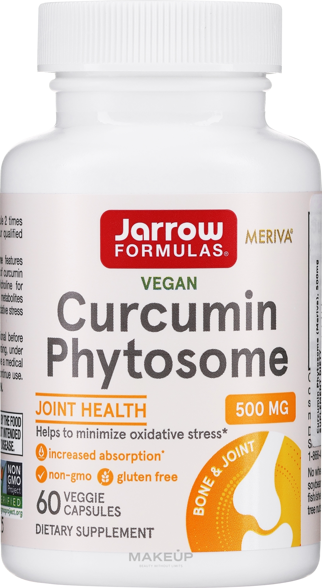 Suplement diety z fitosomami kurkuminy - Jarrow Formulas Curcumin Phytosome Meriva 500mg — Zdjęcie 60 szt.