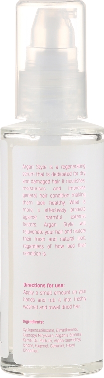 Regenerujące serum do włosów zniszczonych z olejem arganowym - Noble Health Hair Care Panda Argan Style — Zdjęcie N3