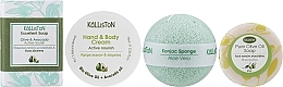 Zestaw, olej z awokado - Kalliston Gift Box (cr/75ml + soap/100g + soap/85g + sponge/1pc) — Zdjęcie N2