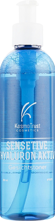 Tonik do twarzy z kwasem hialuronowym - KosmoTrust Cosmetics Sensetive Hyaluron Aktiv Gesichtstoner — Zdjęcie N1