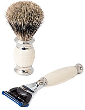 Zestaw do golenia - Taylor of Old Bond Street Pure Fusion Edwardian Shaving Set (razor + shaving brush + stand) — Zdjęcie N2