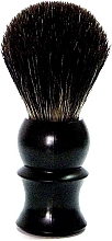 Pędzel do golenia z włosiem borsuczym, plastikowy, czarny matowy - Golddachs Pure Badger Plastic Black Matt — Zdjęcie N1
