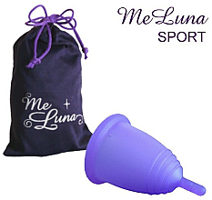 Kubeczek menstruacyjny z nóżką, rozmiar M, fioletowy - MeLuna Sport Menstrual Cup  — Zdjęcie N1