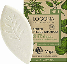 Szampon w kostce do włosów suchych i zniszczonych Konopie i pokrzywa - Logona Bio Shampoo — Zdjęcie N1