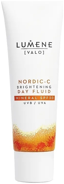 Rozświetlający fluid do twarzy na dzień z filtrem mineralnym - Lumene Nordic-C Valo Brightening Day Fluid Mineral SPF 30