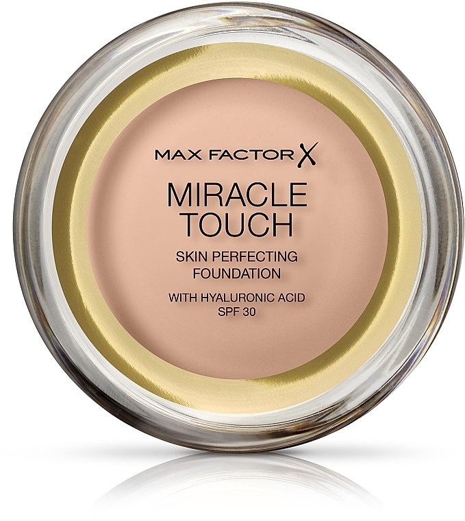 Wygładzający podkład w kremie z kwasem hialuronowym - Max Factor Miracle Touch Skin Perfecting Foundation SPF 30