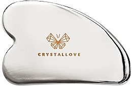 Płytka do masażu twarzy gua sha ze stali nierdzewnej - Crystallove Cryo Ice Gua Sha — Zdjęcie N1