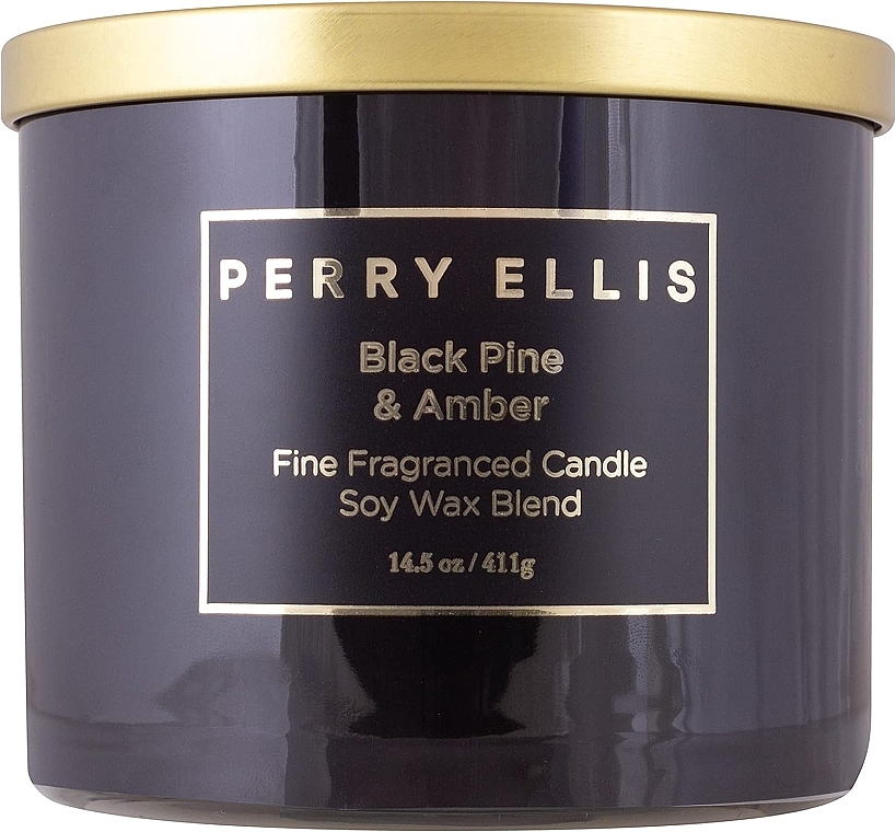 Świeca zapachowa - Perry Ellis Black Pine & Amber Fine Fragrance Candle — Zdjęcie N1