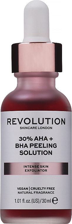 Intensywny peeling chemiczny do cery przetłuszczającej się - Revolution Skincare 30% AHA + BHA Peeling Solution