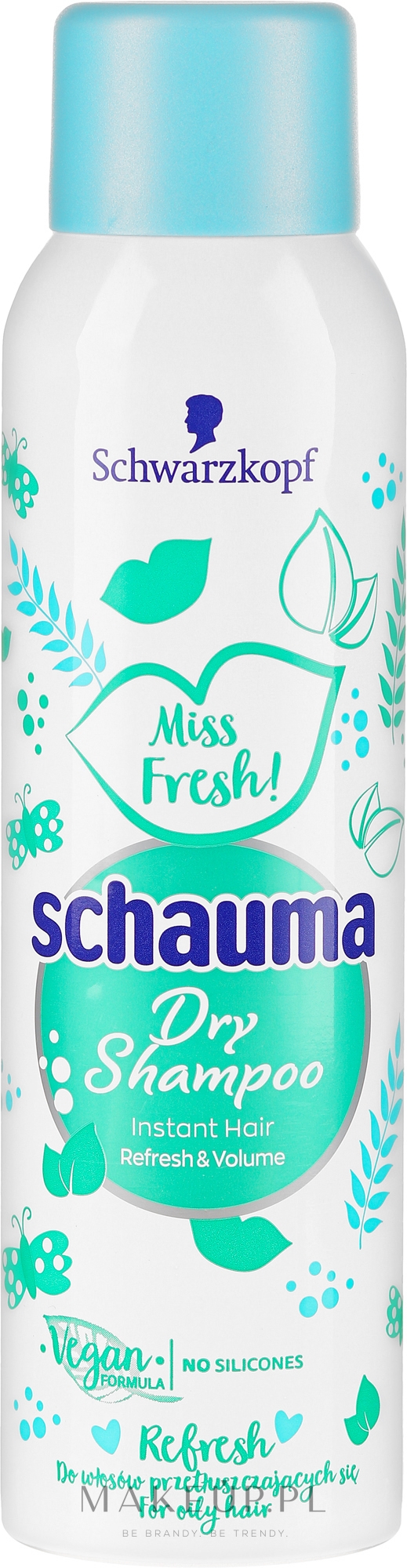 Odświeżający suchy szampon do włosów przetłuszczających się - Schwarzkopf Schauma Miss Fresh — Zdjęcie 150 ml