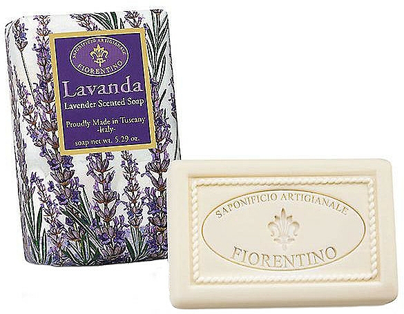 Mydło w kostce Lawenda - Saponificio Artigianale Fiorentino Masaccio Lavender Soap — Zdjęcie N2