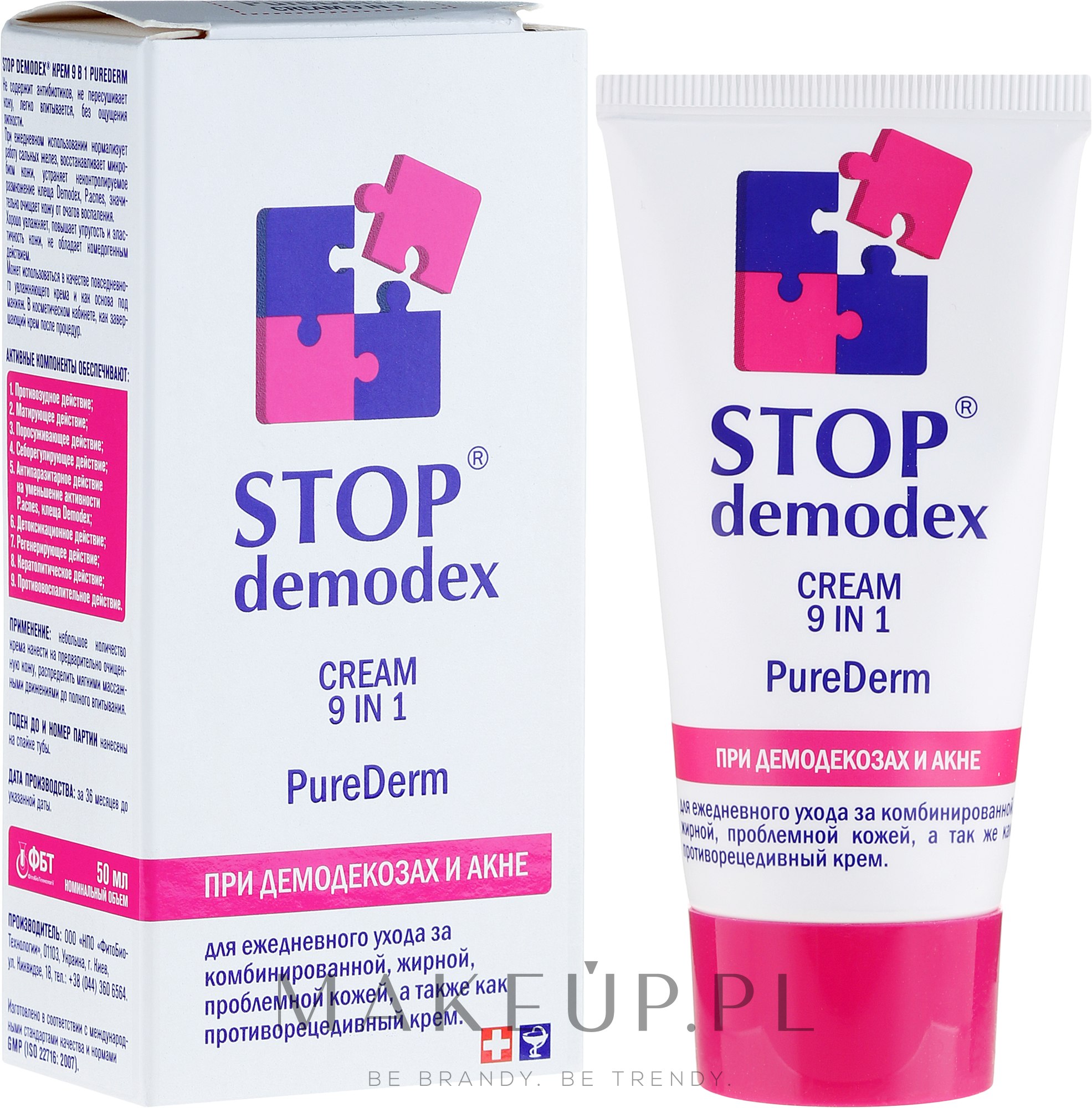 Krem Pure Derm 9 w 1 - Fitobiotechnologia Stop Demodex — Zdjęcie 50 ml
