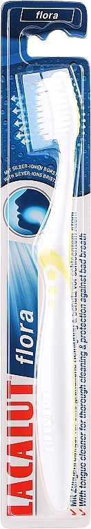 Szczoteczka do zębów, biało-żółta - Lacalut Flora Toothbrush — Zdjęcie N1