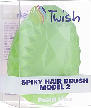 Szczotka do włosów, limonkowa - Twish Spiky 2 Hair Brush Pastel Lime — Zdjęcie N3