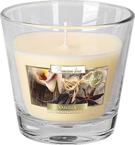 Świeca aromatyczna premium w szkle Wanilia - Bispol Premium Line Scented Candle Vanilla — Zdjęcie N1