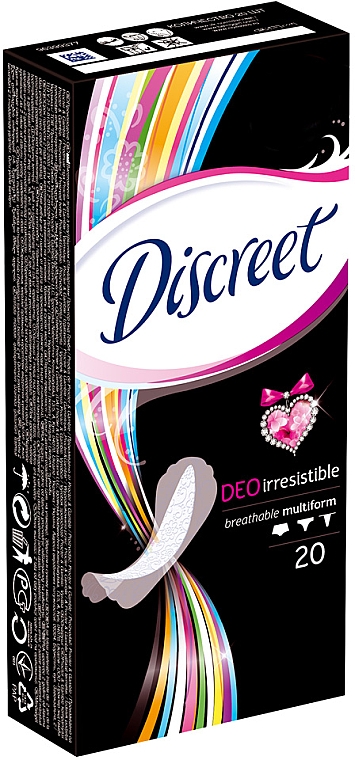 Wkładki higieniczne Deo Irresistible Multiform, 20 szt. - Discreet — Zdjęcie N4