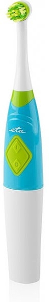 	Szczoteczka do zębów dla dzieci z uchwytem na kubek, zielona - ETA Toothbrush With Water Cup And Holder Sonetic — Zdjęcie N4