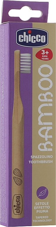 Bambusowa szczoteczka do zębów, fioletowa - Chicco — Zdjęcie N3