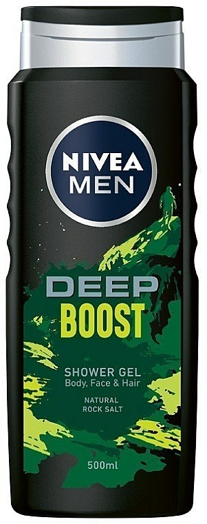 Żel pod prysznic dla mężczyzn 3 w 1 do ciała, twarzy i włosów - Nivea Men Deep Boost Shower Gel — Zdjęcie N1