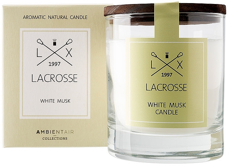 PRZECENA! Świeca zapachowa - Ambientair Lacrosse White Musk Candle * — Zdjęcie N1