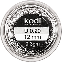 Sztuczne rzęsy w słoiczku D 0.20 (12 mm) - Kodi Professional — Zdjęcie N1