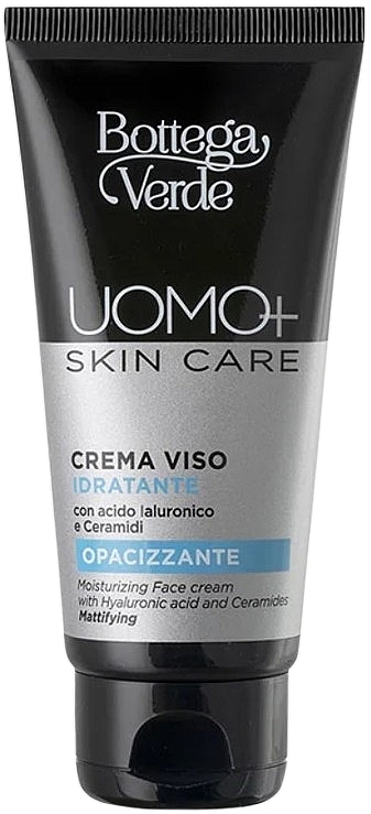 Nawilżający i matujący krem do twarzy - Bottega Verde Uomo+ Skin Care Moisturizing and Mattifying Face Cream — Zdjęcie N1