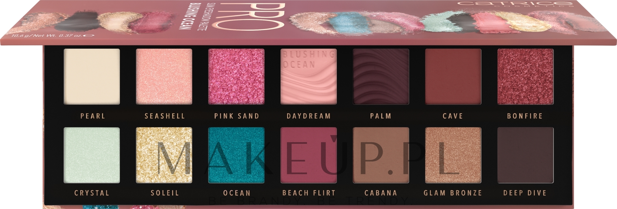 Paleta cieni do powiek - Catrice Pro Slim Blushing Ocean Eyeshadow Palette  — Zdjęcie 10.6 g