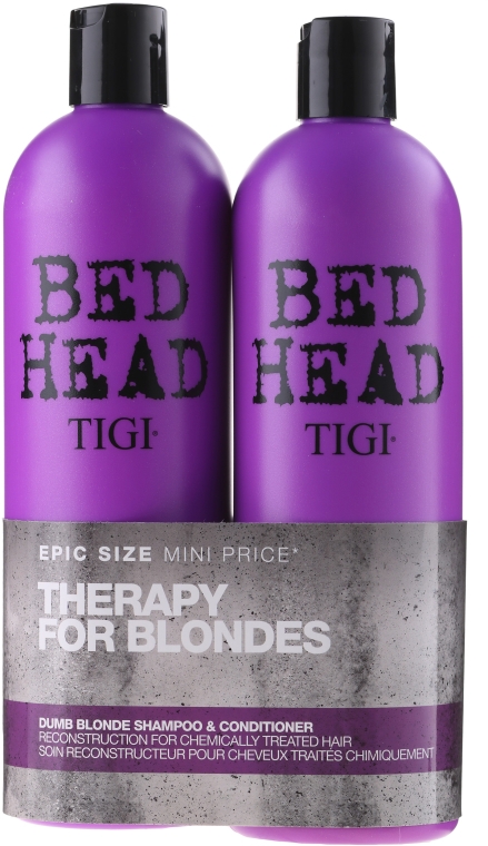 Zestaw do włosów blond - Tigi Bed Head Dumb Blonde (shm 750 ml + cond 750 ml) — Zdjęcie N1