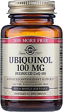 Suplement diety Ubichinol 100 mg - Solgar Ubiquinol (reduced CoQ-10) — Zdjęcie N1