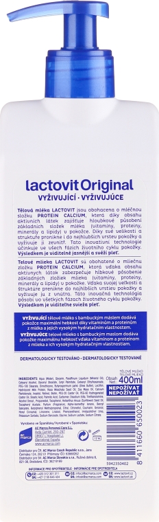 Nawilżające mleczko do ciała - Lactovit Original Body Lotion — Zdjęcie N2