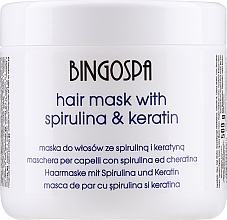 Maska do włosów ze spiruliną i keratyną - BingoSpa Hair Mask With Keratin And Spirulina — Zdjęcie N1