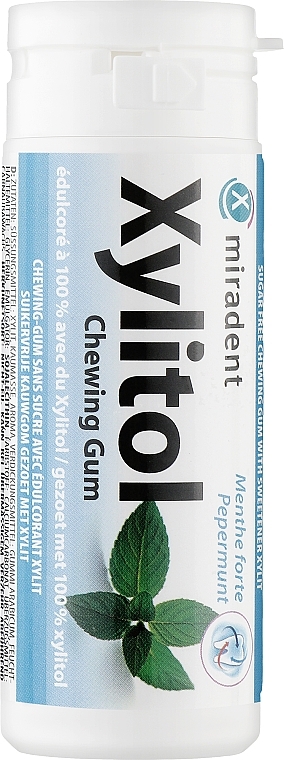 Guma do żucia z miętą - Miradent Xylitol Pepermint Gum  — Zdjęcie N1