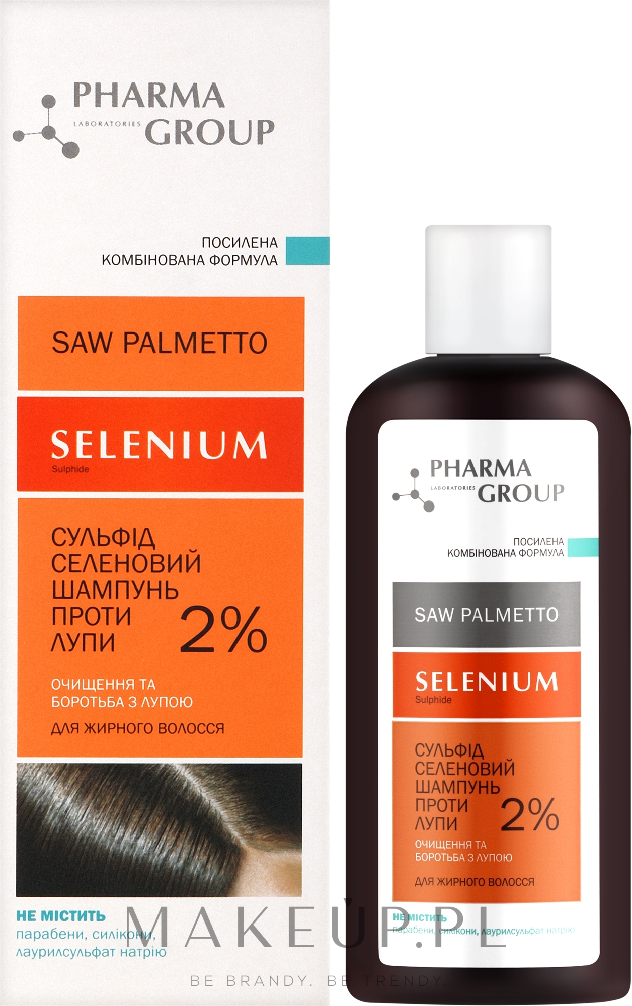 Szampon przeciwłupieżowy do włosów przetłuszczających się z siarczkiem sodu - Pharma Group Saw Palmetto Shampoo — Zdjęcie 150 ml