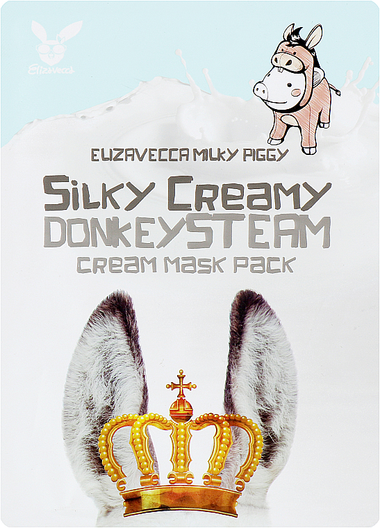Odżywcza maska w płachcie - Elizavecca Silky Creamy donkey Steam Cream Mask — Zdjęcie N1