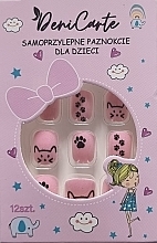 Sztuczne paznokcie samoprzylepne dla dzieci "Koty ", 971 - Deni Carte Tipsy Kids  — Zdjęcie N1