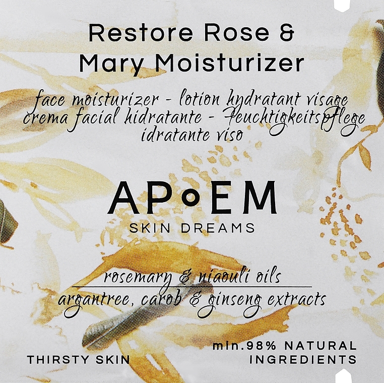 PREZENT! Pachnący krem ​​nawilżający do twarzy i ciała - APoEM Restore Rose & Mary Moisturizer — Zdjęcie N1