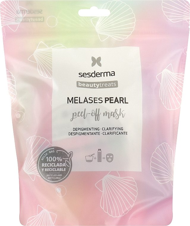 Maska do twarzy ze spiruliną - SesDerma Laboratories Beauty Treats Melases Pearl Peel-Off Mask (liquid/75ml + powder/25g) — Zdjęcie N1