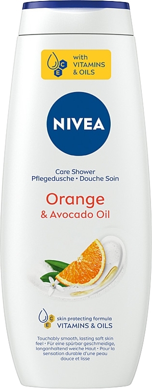 Pielęgnujący żel pod prysznic Pomarańcza i olej z awokado - NIVEA Care & Orange — Zdjęcie N1