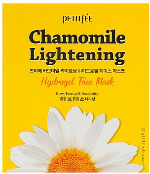 Rozjaśniająca hydrożelowa maseczka do twarzy - Petitfee & Koelf Chamomile Lightening Hydrogel Face Mask — Zdjęcie N1