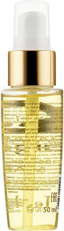 Odbudowujące serum do włosów - Le Cher Babassu Argan Serum — Zdjęcie N2