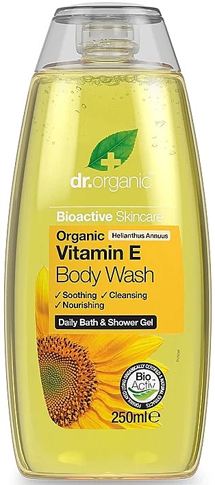 Żel pod prysznic Witamina E - Dr Organic Vitamin E Body Wash — Zdjęcie N1